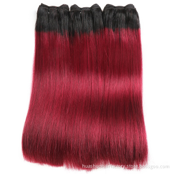 Super Cuticle Aligned Vietnam Burmese 10a 99J Straight Raw Malaysian Virgin Weft With Closure ,Double Drawn Human Hair Weaves